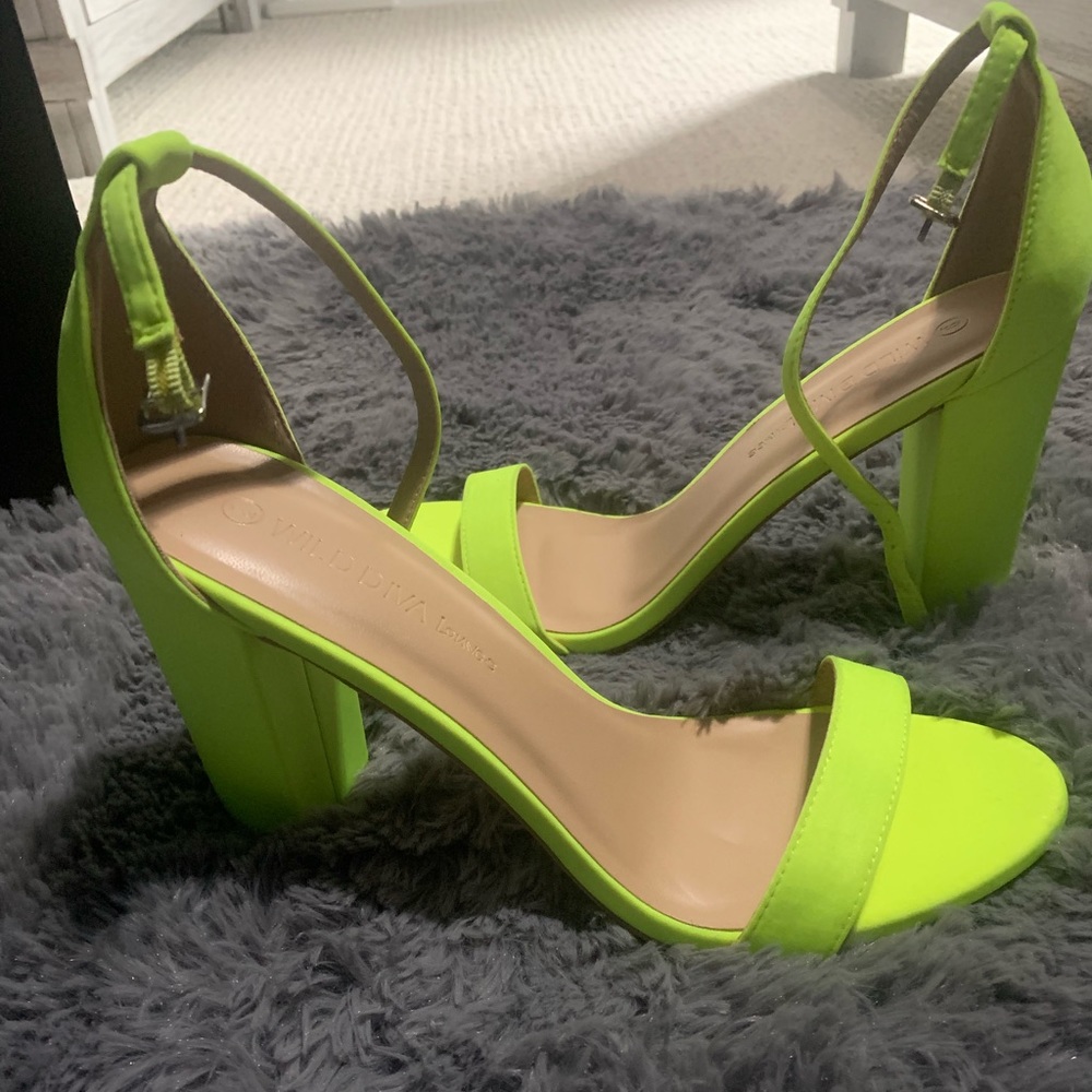 Neon yellow heels